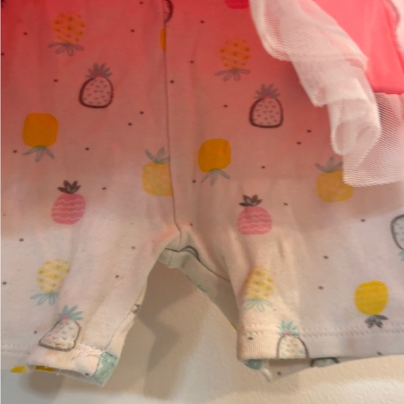 Bon Bebe 2 piece Baby Girl outfit Soft tulle blouse with matching shorts 3/6 M - Picture 4 of 7